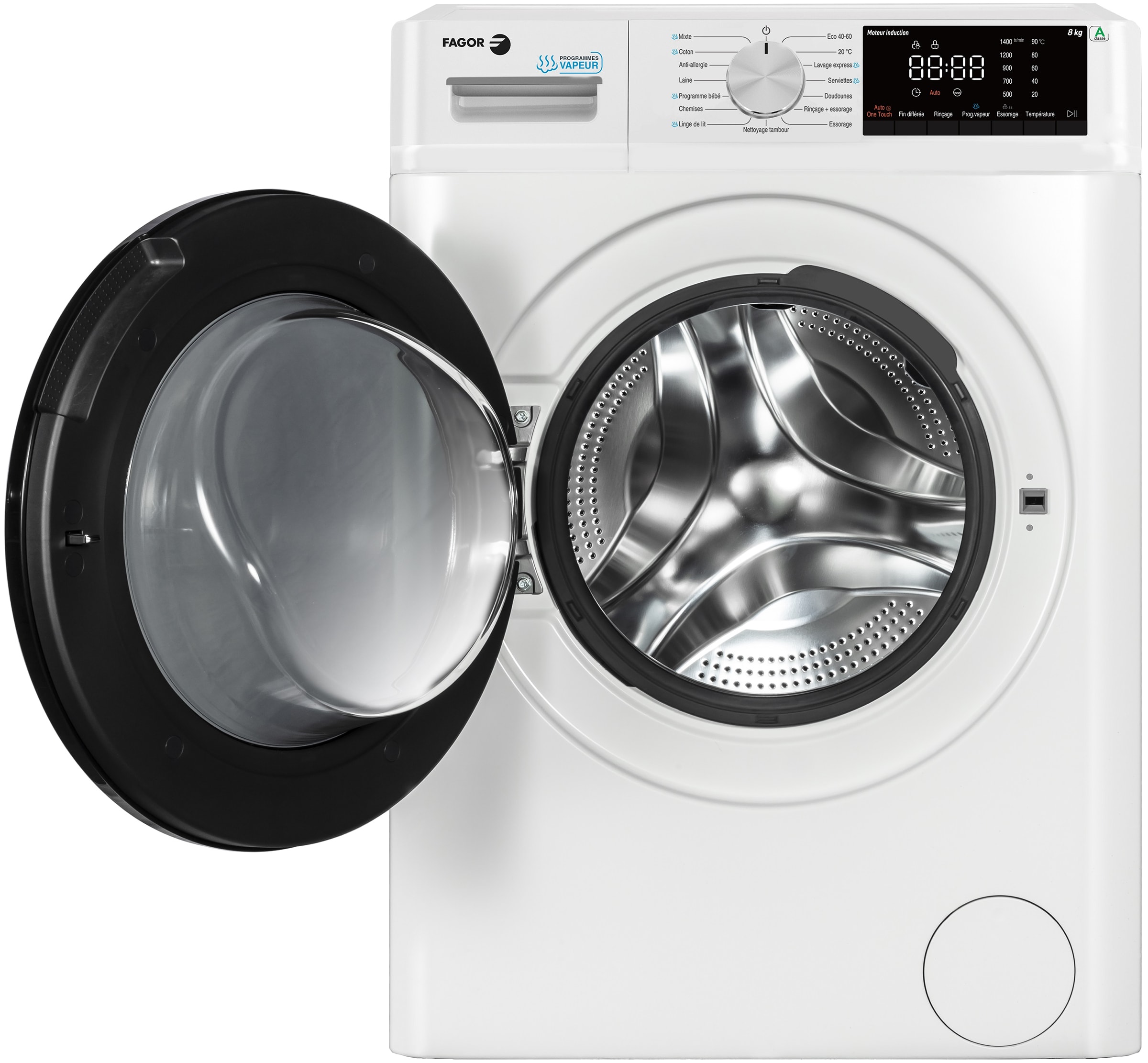 Lave linge Frontal FAGOR , 1400 trs/mn, 8kg, Blanc - FLF8014SLIAW Lave linge Frontal FAGOR , 1400 trs/mn, 8kg, Blanc - FLF8014SLIAW