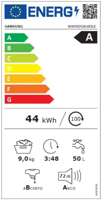Lave linge Frontal SAMSUNG  - WW90DG6U85LKU3