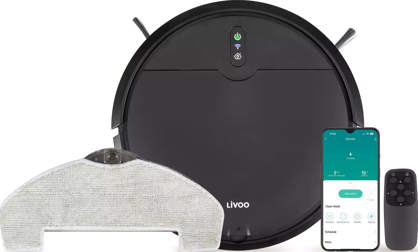 Aspirateur robot laveur LIVOO Smart Life 70min DOH145