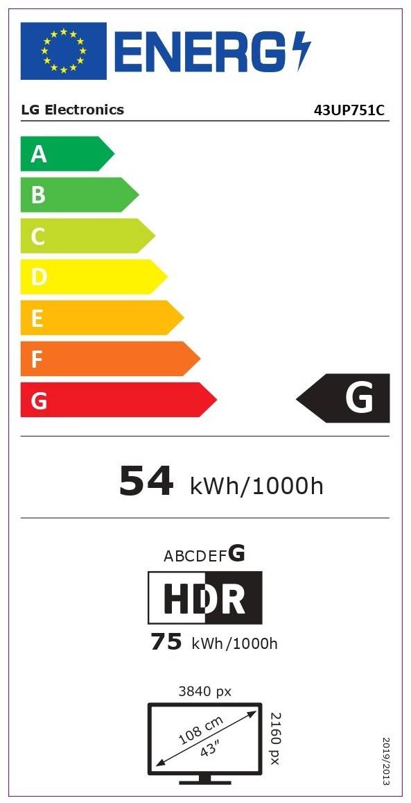 TV LED 4K 108 cm LG - 43UP751C TV LED 4K 108 cm LG - 43UP751C