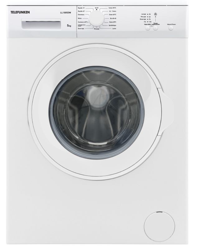 TELEFUNKEN Lave linge Frontal LL1005DW 5kg LL1005DW TELEFUNKEN Lave linge Frontal LL1005DW 5kg LL1005DW