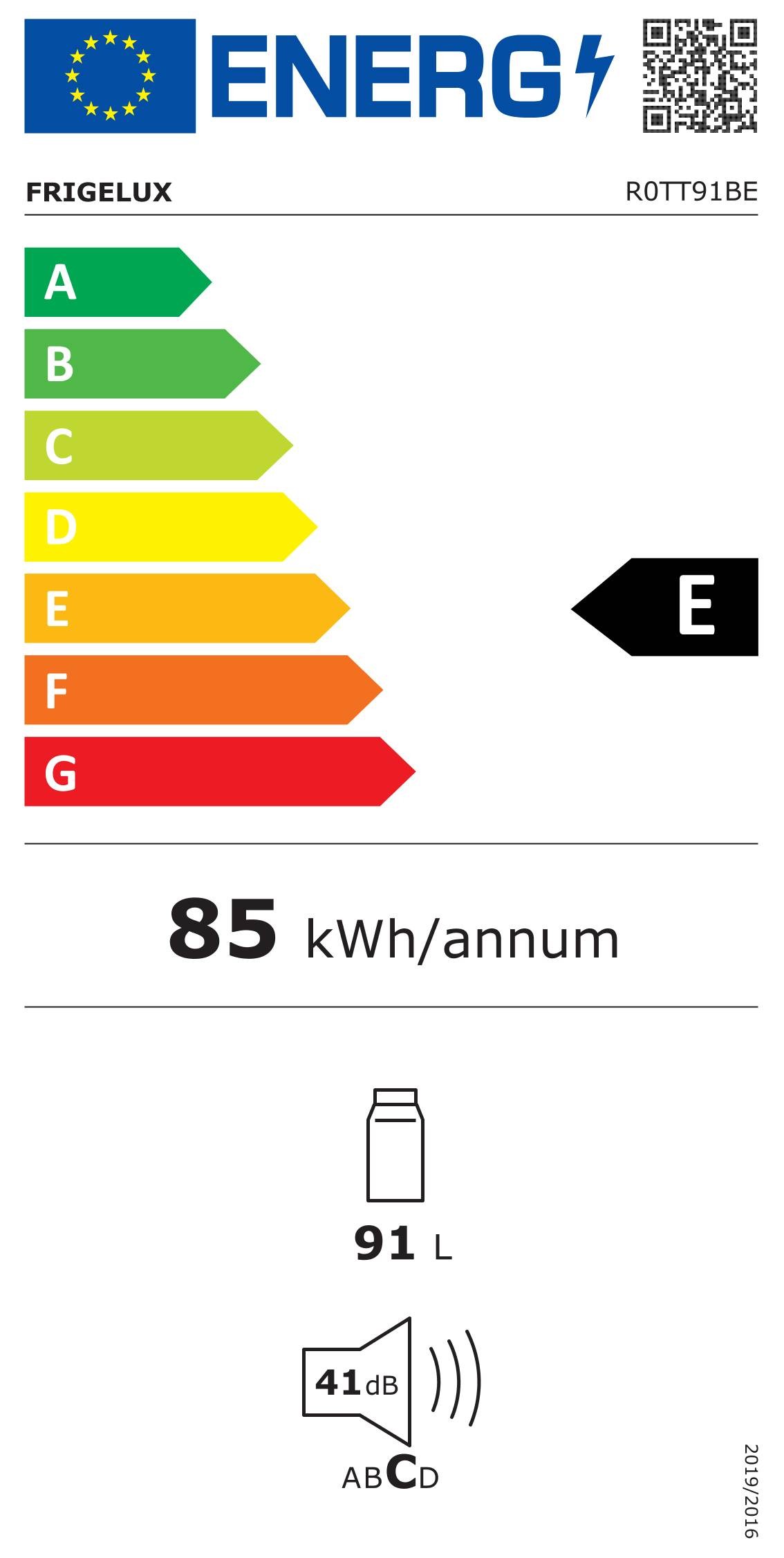 FRIGELUX Réfrigérateur compact 91 litres Gris - R0TT91SE