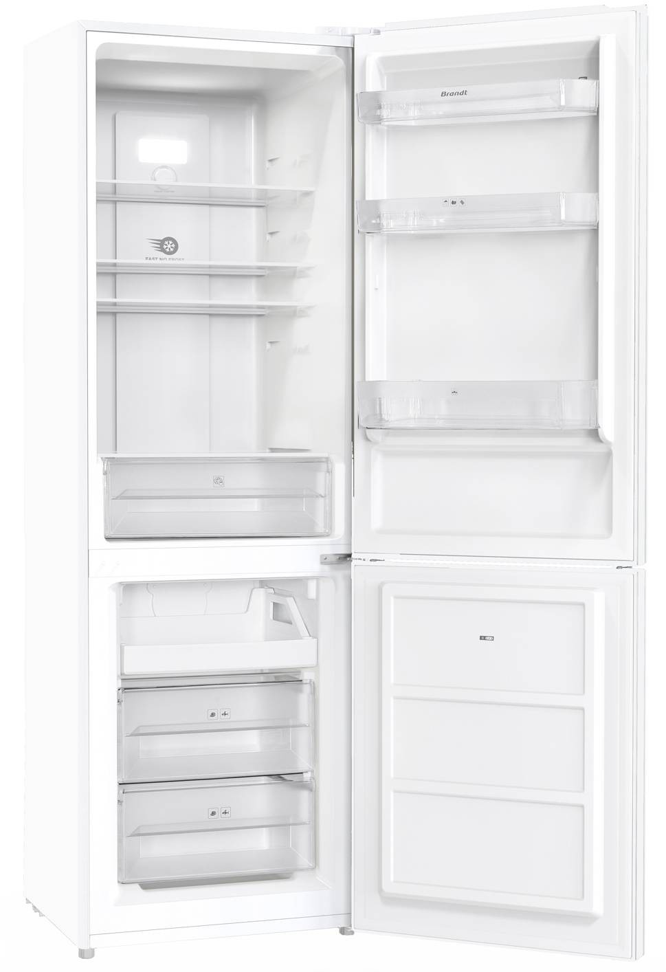 BRANDT Réfrigérateur congélateur bas Fast No Frost 293L Blanc  - BFC8600EW
