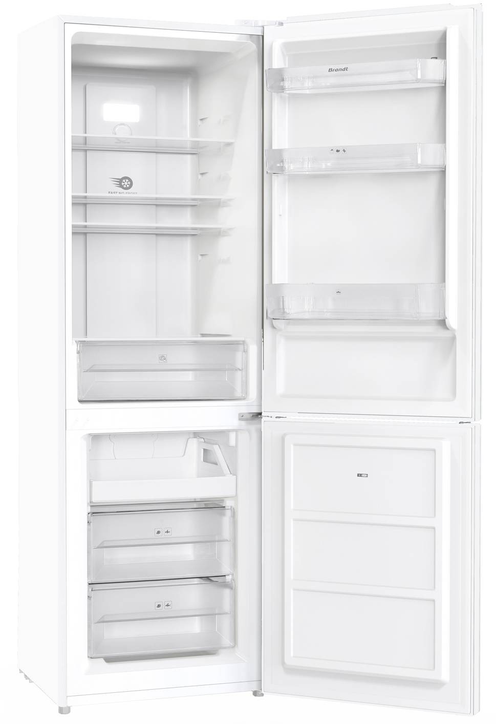 Réfrigérateur congélateur bas BRANDT Fast No Frost 293L Blanc  - BFC8600EW