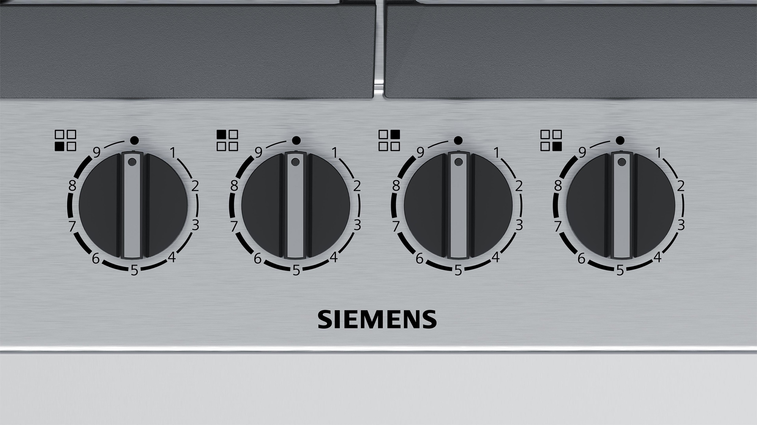 Plaque gaz SIEMENS iQ500 4 foyers StepFlame 60cm Inox - EC6A5HB90