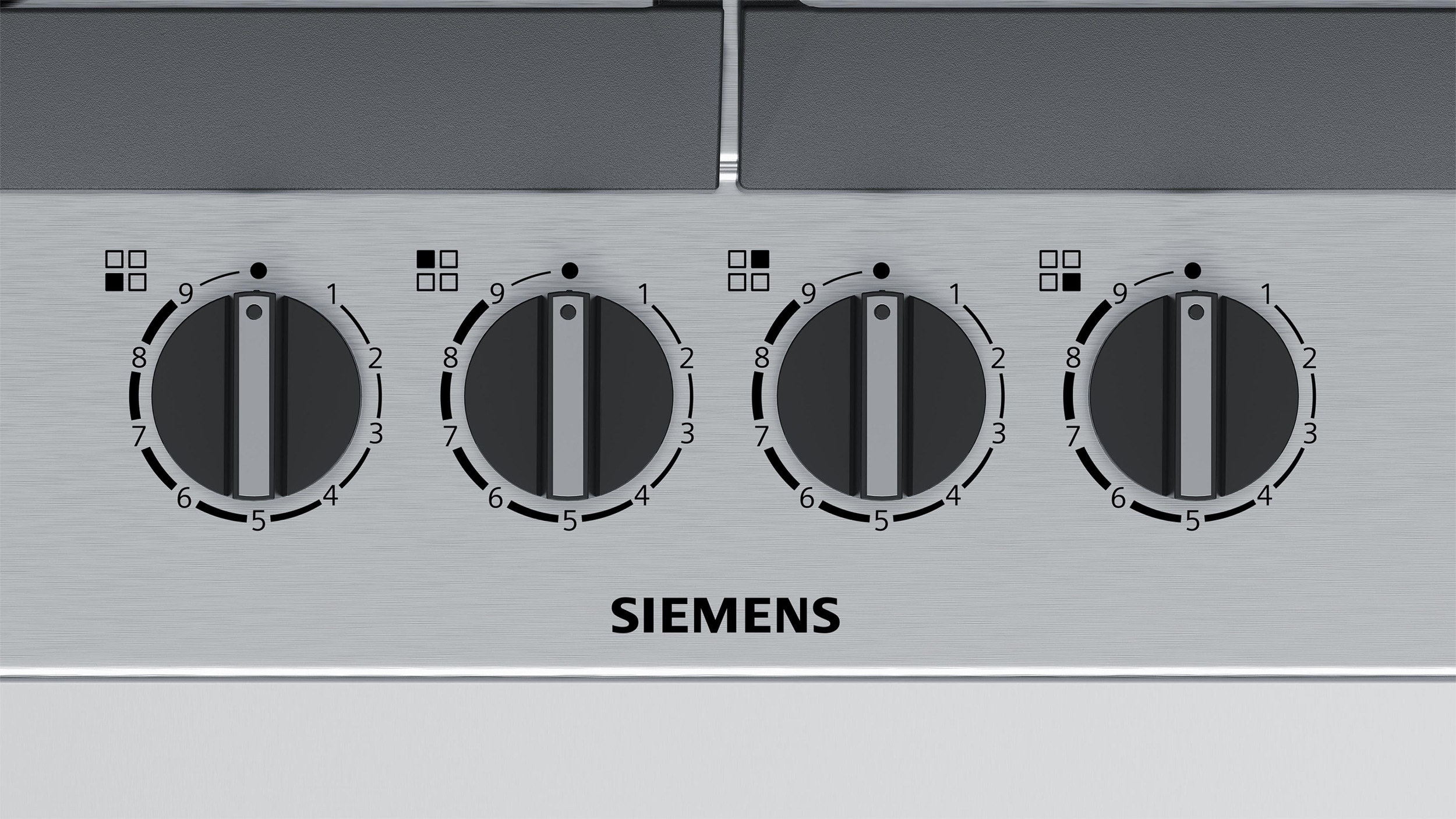 SIEMENS Plaque gaz iQ500 4 foyers StepFlame 60cm Inox - EC6A5HB90