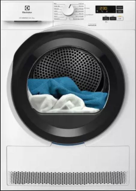 Sèche-linge pompe à chaleur ELECTROLUX 8kg Moteur induction SensiCare Blanc EW6HI5125SU