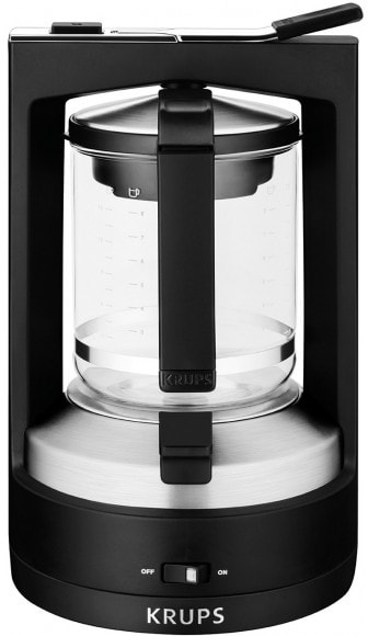 Cafetière KRUPS Pression 12 tasses 850W Noir Inox KM468910