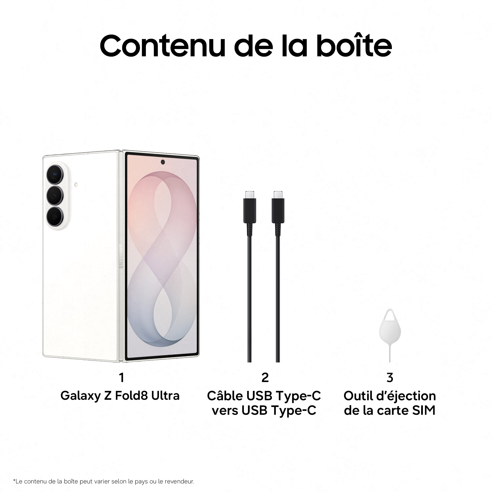 Samsung Galaxy Z Fold 8 Ultra 256Go Blanc SAMSUNG  - SM-F976BZWBEUB