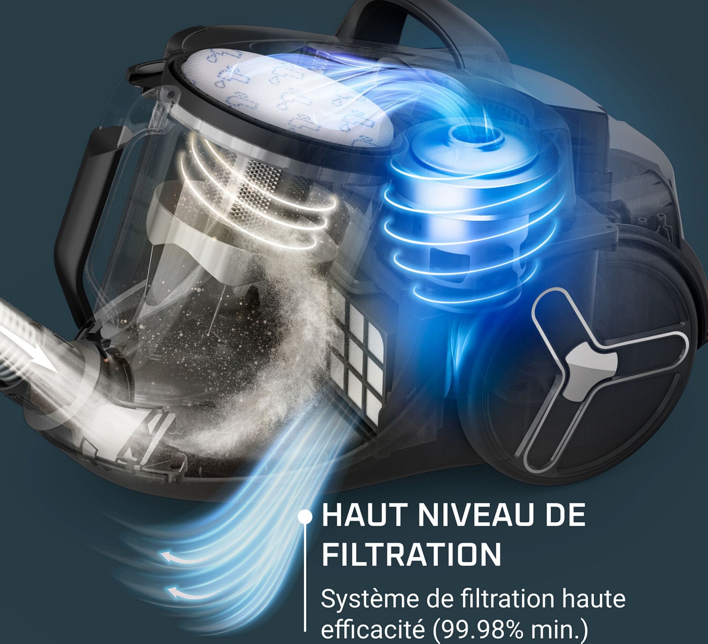 Aspirateur traîneau ROWENTA Green Force Cyclonic 500W Noir - RO7C36EA