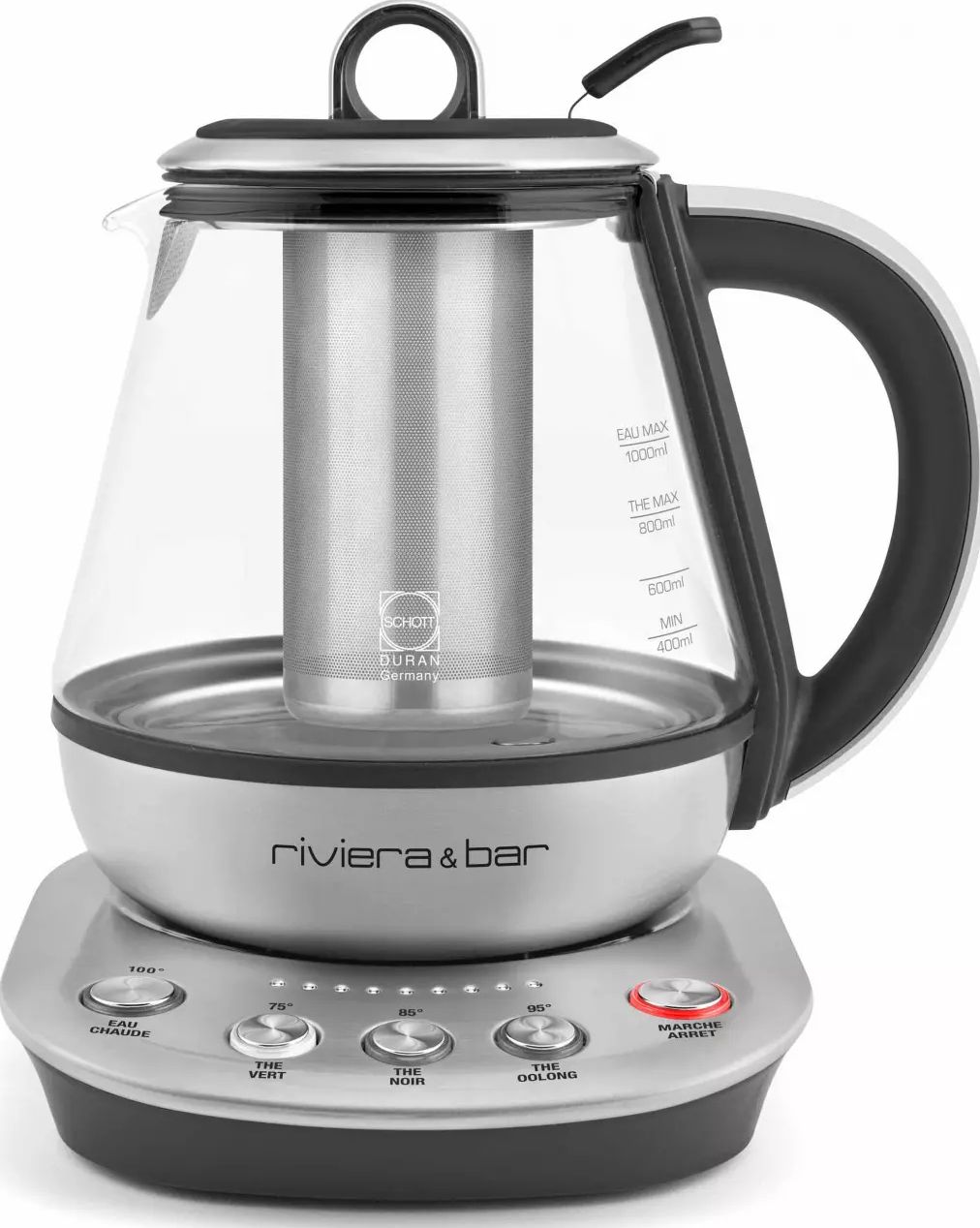 Théière électrique RIVIERA & BAR Température réglable 1L 800W Inox BTH450