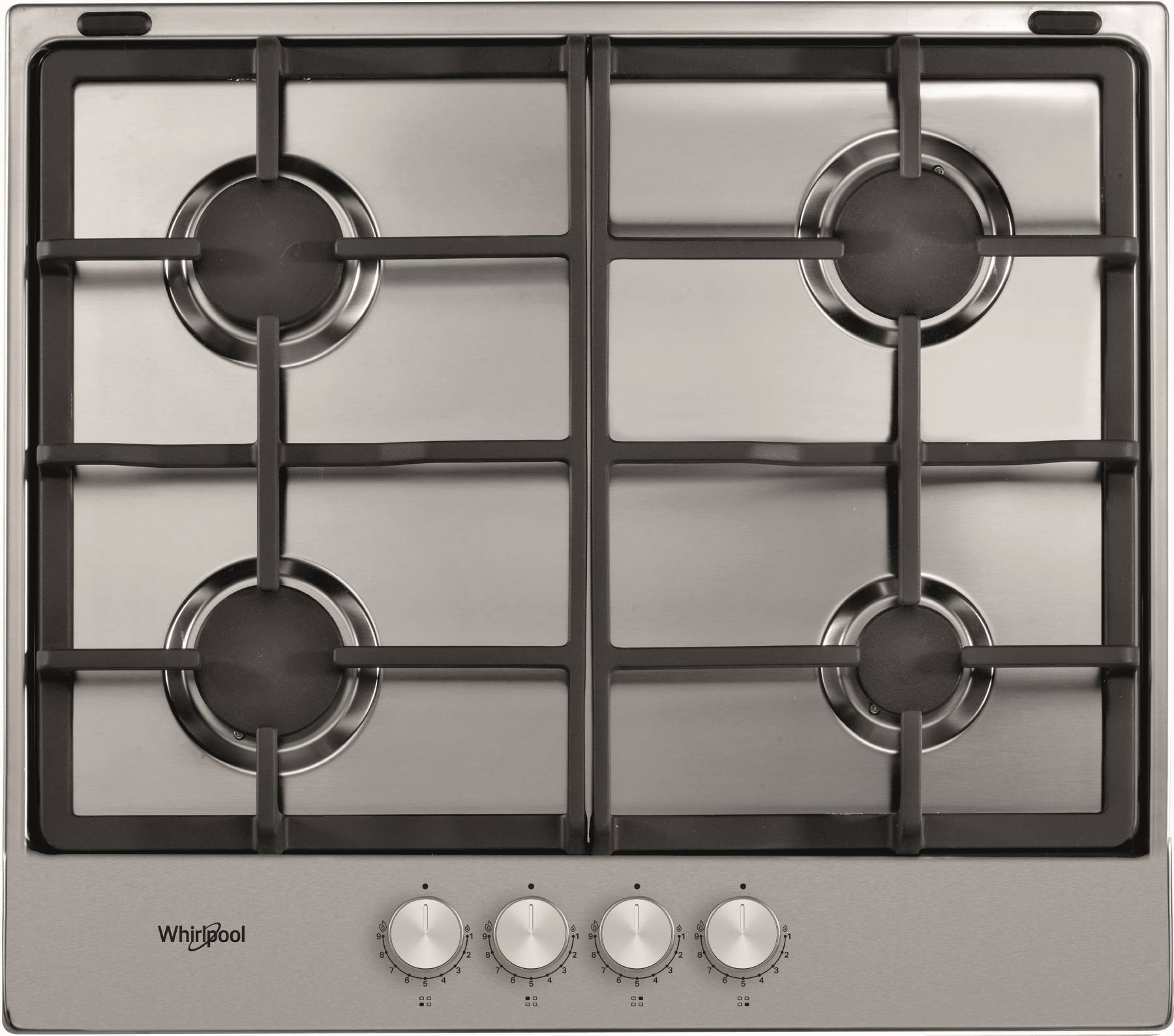 Plaque gaz WHIRLPOOL 4 foyers 58 cm Inox TGML660IX