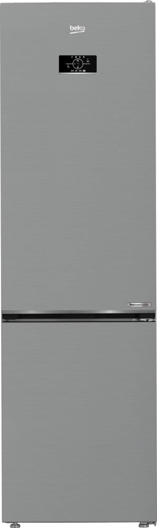 Réfrigérateur congélateur bas BEKO Froid ventilé, 355L, Gris B5RCNE405HXB