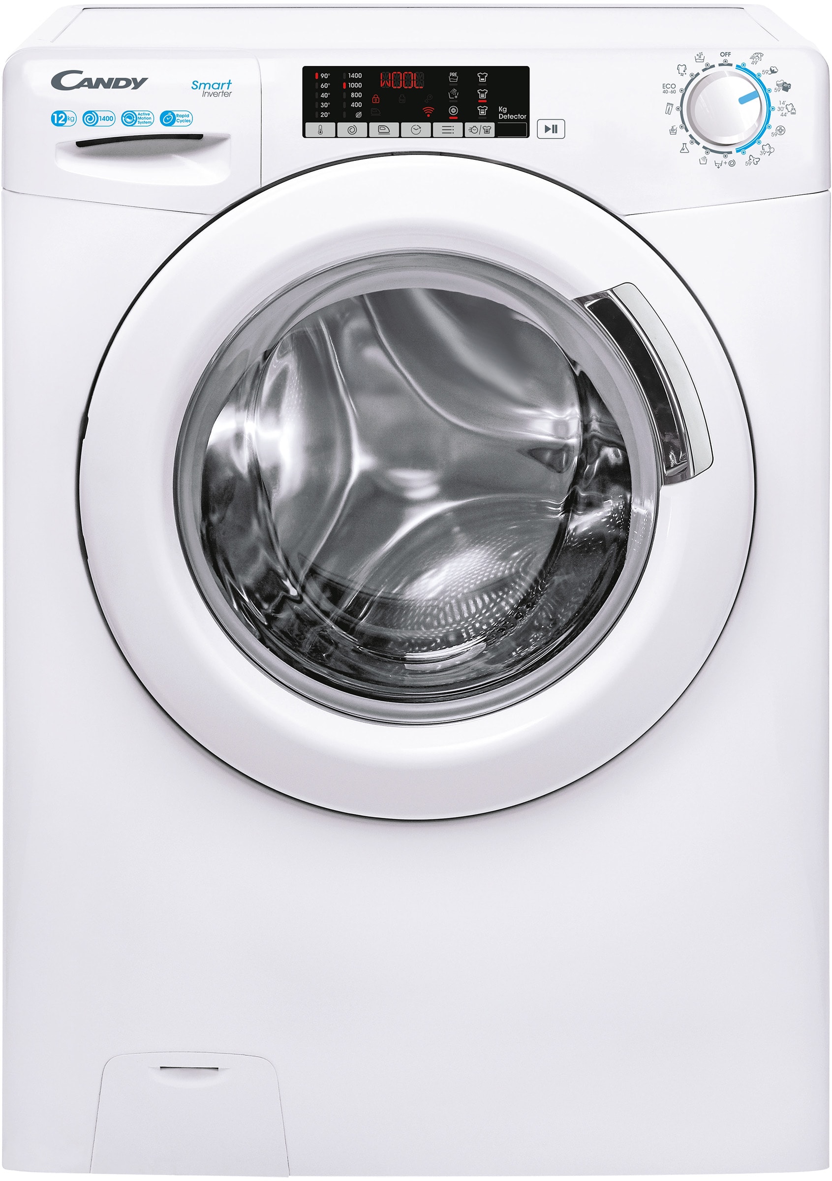 Lave linge Frontal CANDY 1400 tr/min 12Kg Blanc  CS1412TME/FR