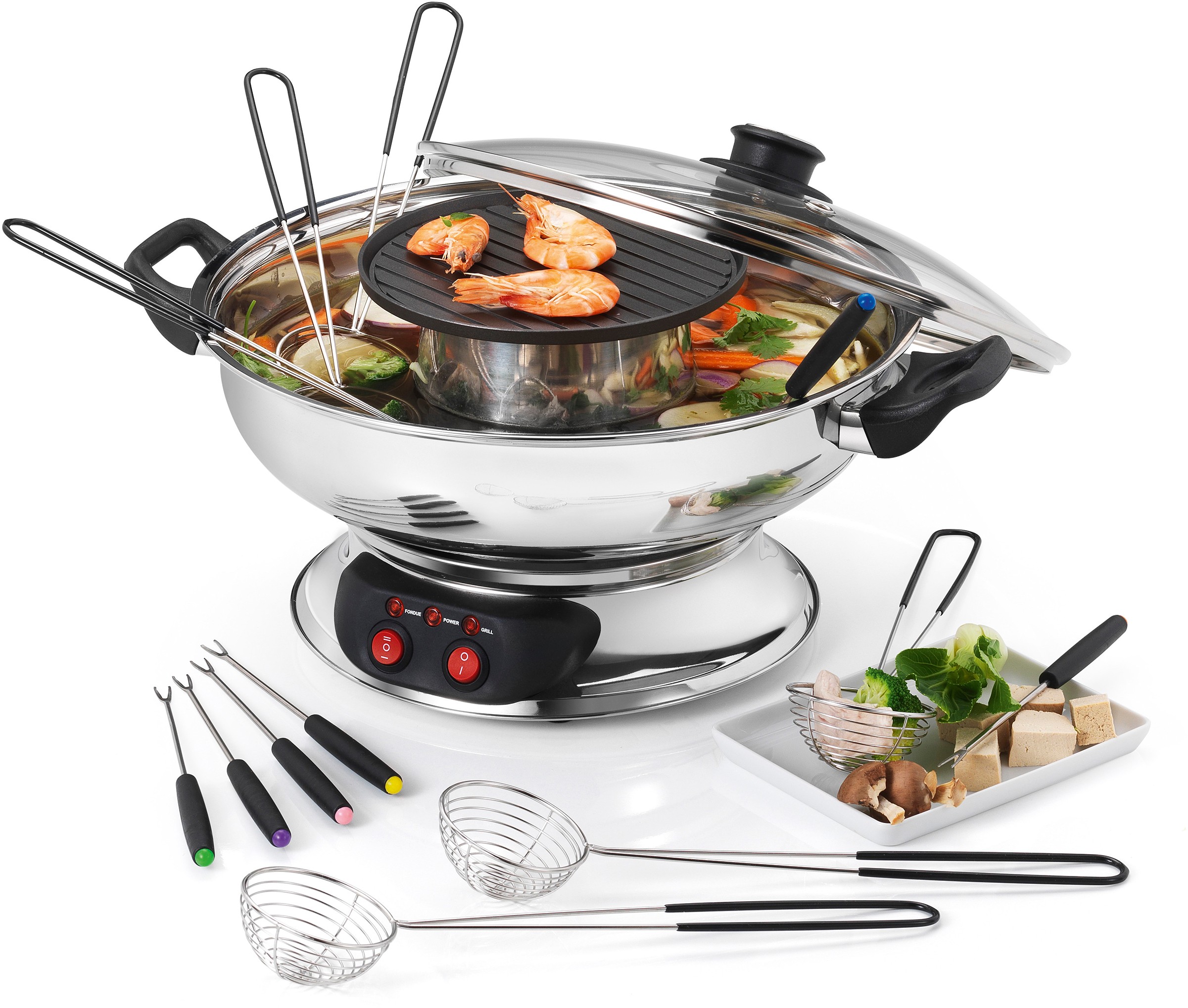 Fondue KITCHEN CHEF 1950W 6 personnes KCPFONDASIA