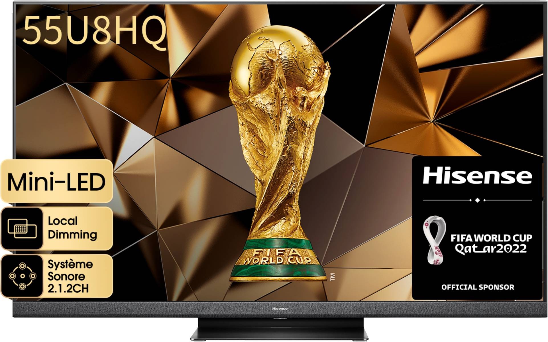 HISENSE TV Mini LED 139 cm 120Hz Dolby Atmos 55" - 55U8H