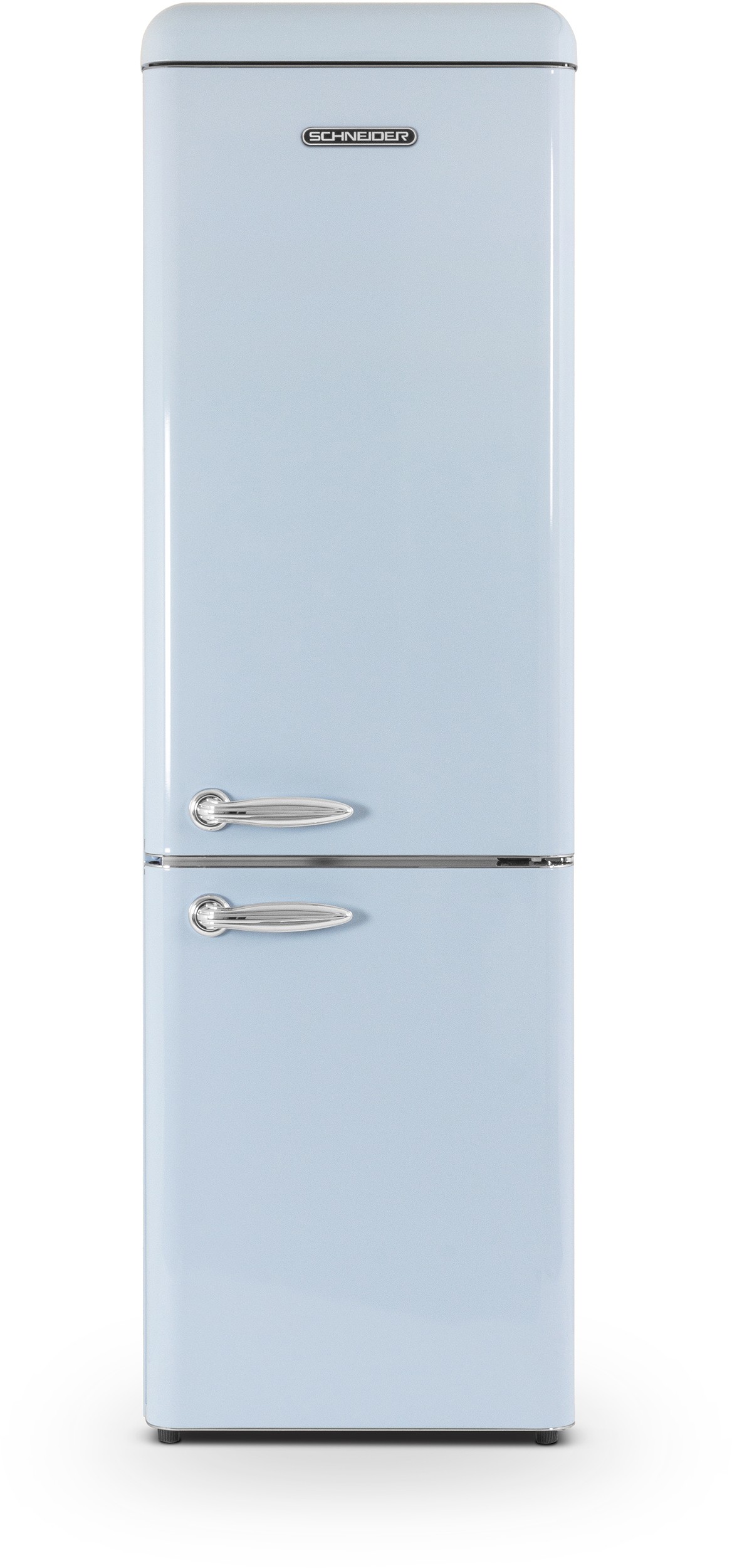 SCHNEIDER Réfrigérateur congélateur bas Vintage Froid statique 251L Bleu  SCCB250VBL