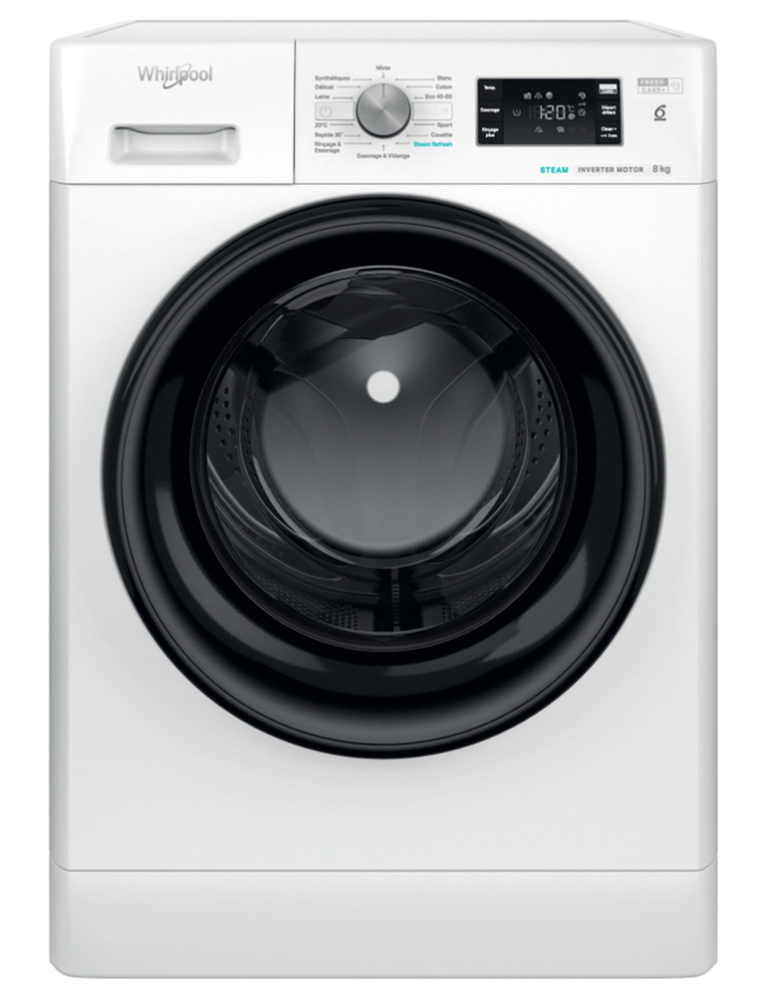 Lave linge Frontal WHIRLPOOL 8kg 1400trs/min Blanc FFB8489BVFR