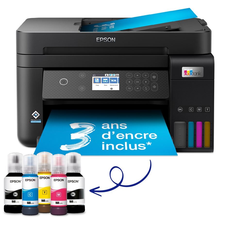 Imprimante multifonction réservoir d'encre EPSON - ECOTANK-ET3850 Imprimante multifonction réservoir d'encre EPSON - ECOTANK-ET3850