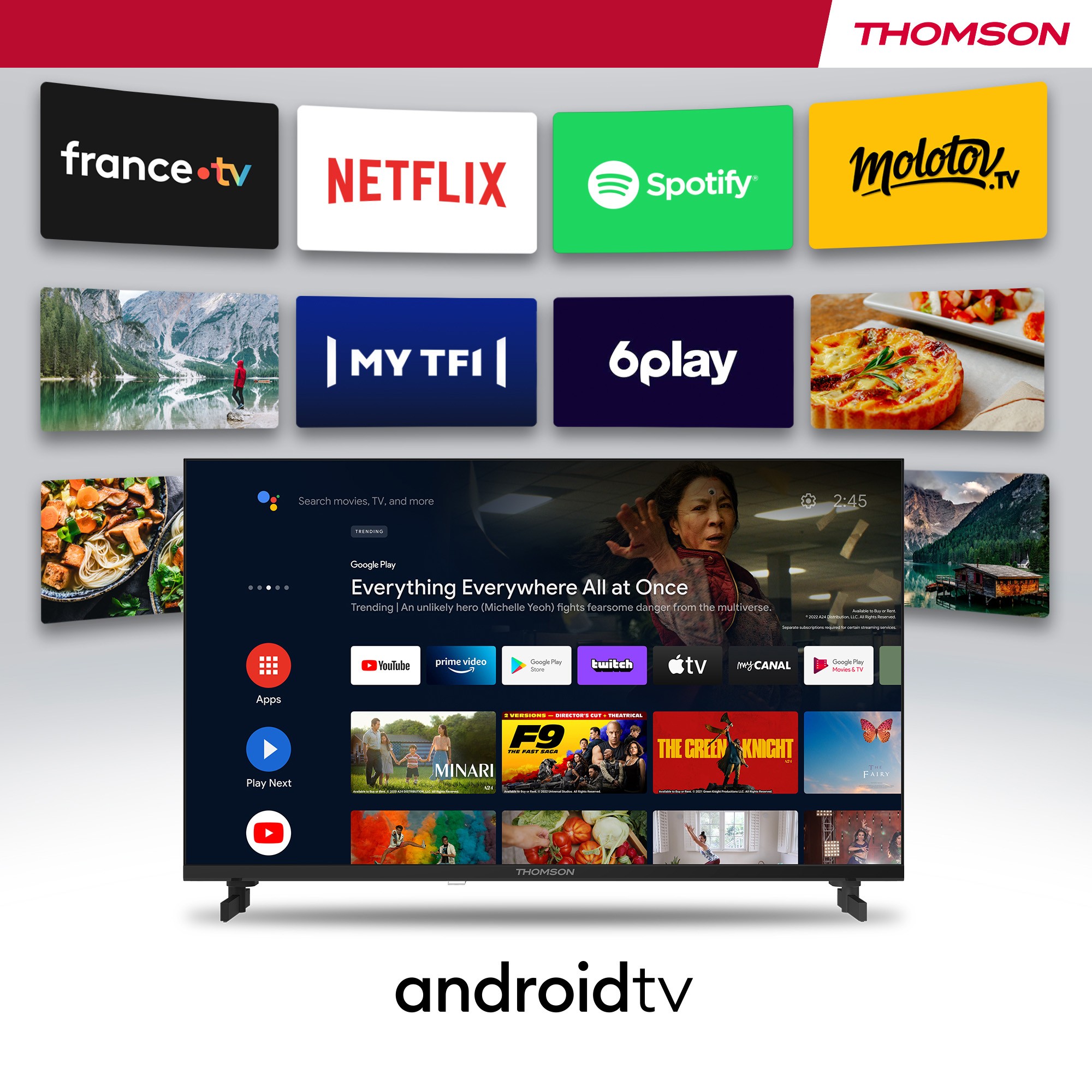 TV LCD 60 cm THOMSON 60 Hz Android TV 24" - 24HA2S13CW TV LCD 60 cm THOMSON 60 Hz Android TV 24" - 24HA2S13CW