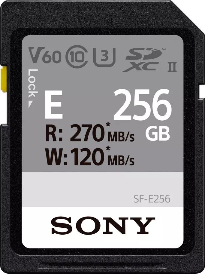 Carte mémoire 256 Go SONY SDXC UHS-II U3 V60 4K SFE256AE