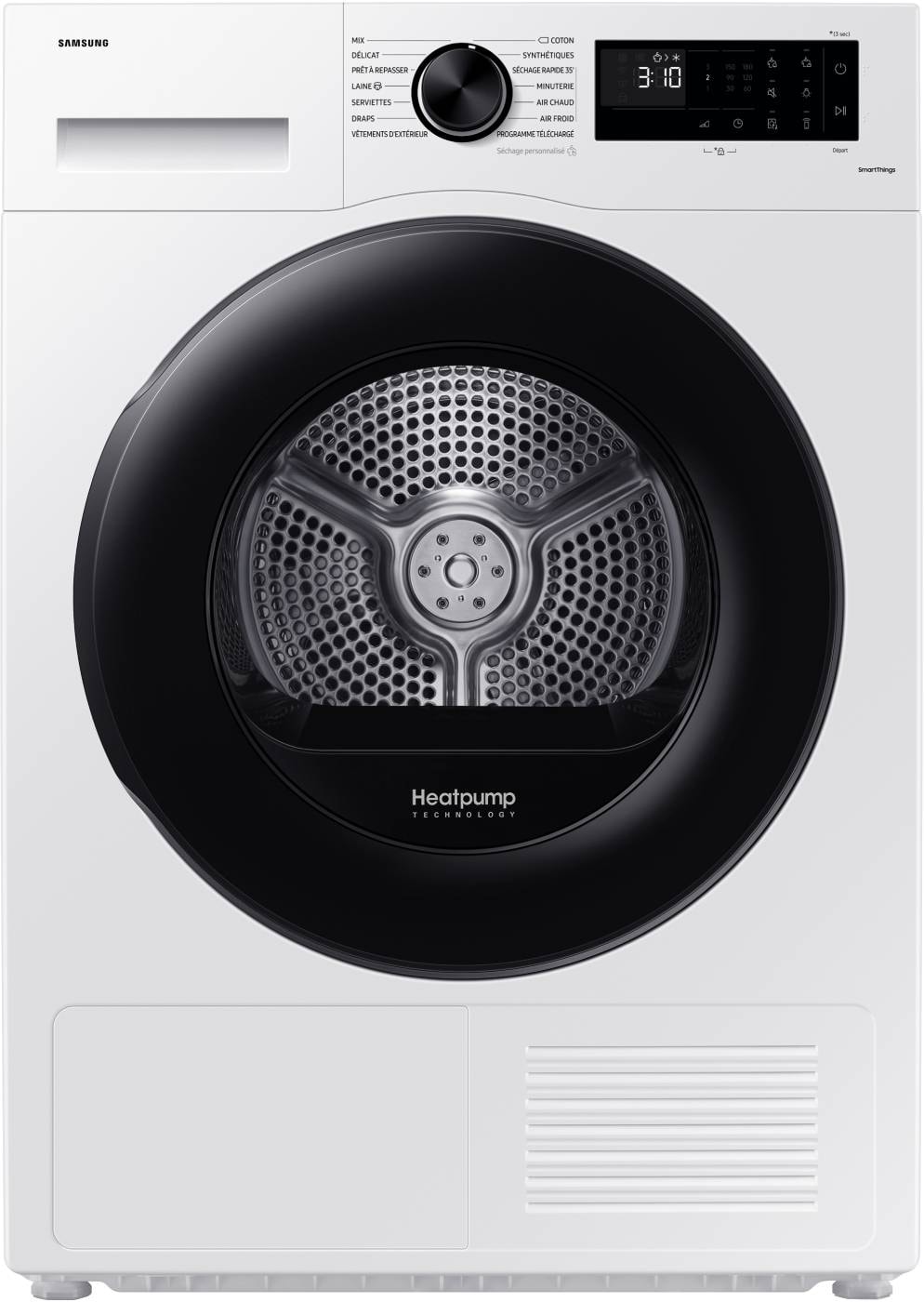 Sèche-linge pompe à chaleur SAMSUNG Moteur Digital Inverter, 8Kg, Blanc DV80CGC0B0AE