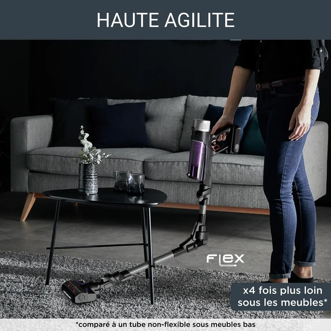 Aspirateur balai flex ROWENTA X-Force 45min Noir - RH2037