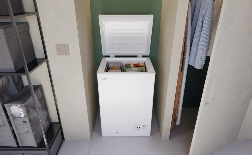 Congélateur coffre CANDY , Froid statique, 97L, Blanc - CCHH100E