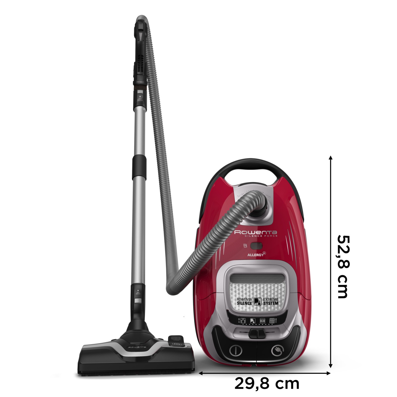 Aspirateur traîneau ROWENTA Silence Force Parquet et Animaux 400W Rouge - RO7473EA Aspirateur traîneau ROWENTA Silence Force Parquet et Animaux 400W Rouge - RO7473EA