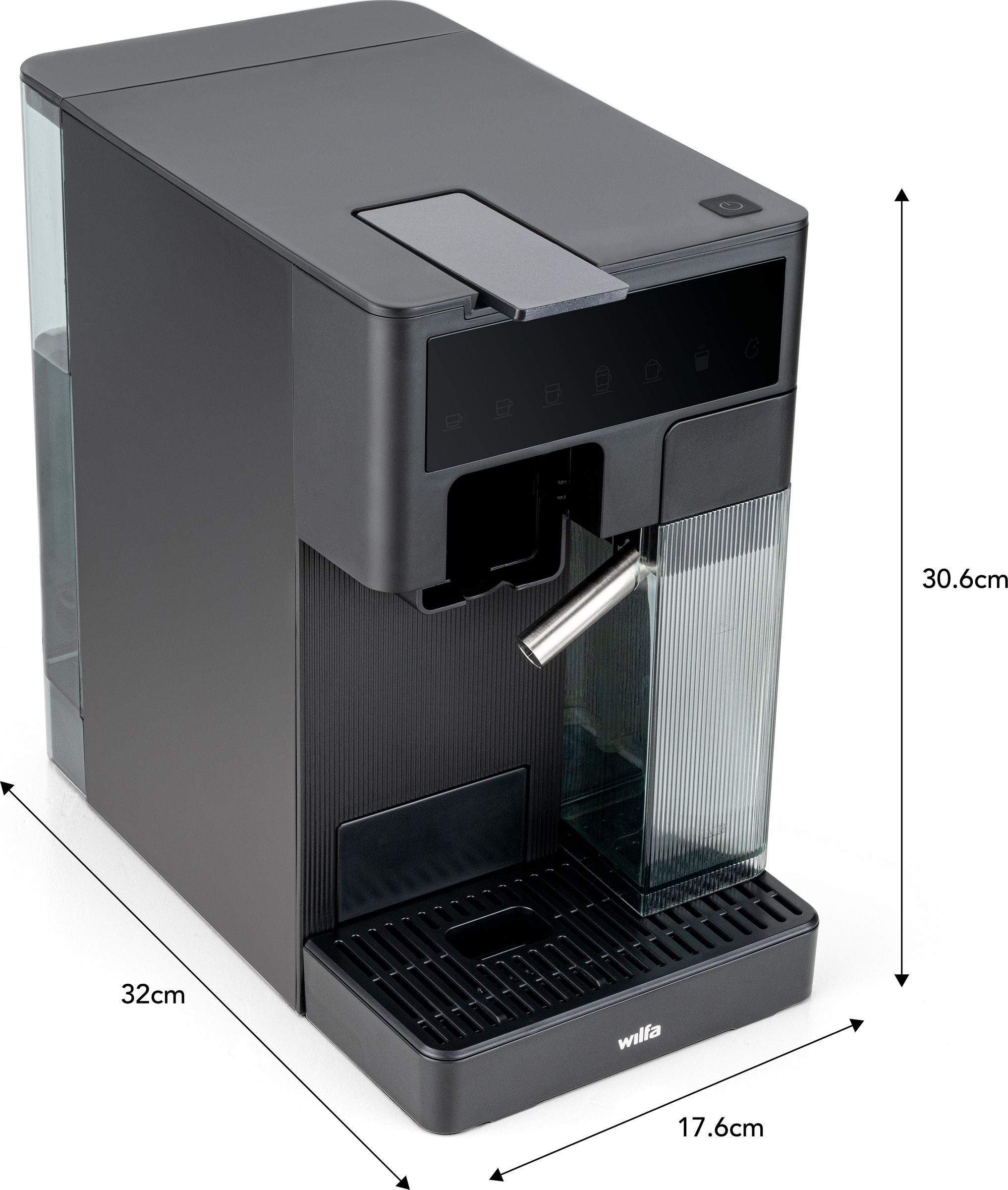 Cafetière à dosette WILFA Volo Multifonction 1.6L 1350W Buse vapeur - MMA1T-TCM20