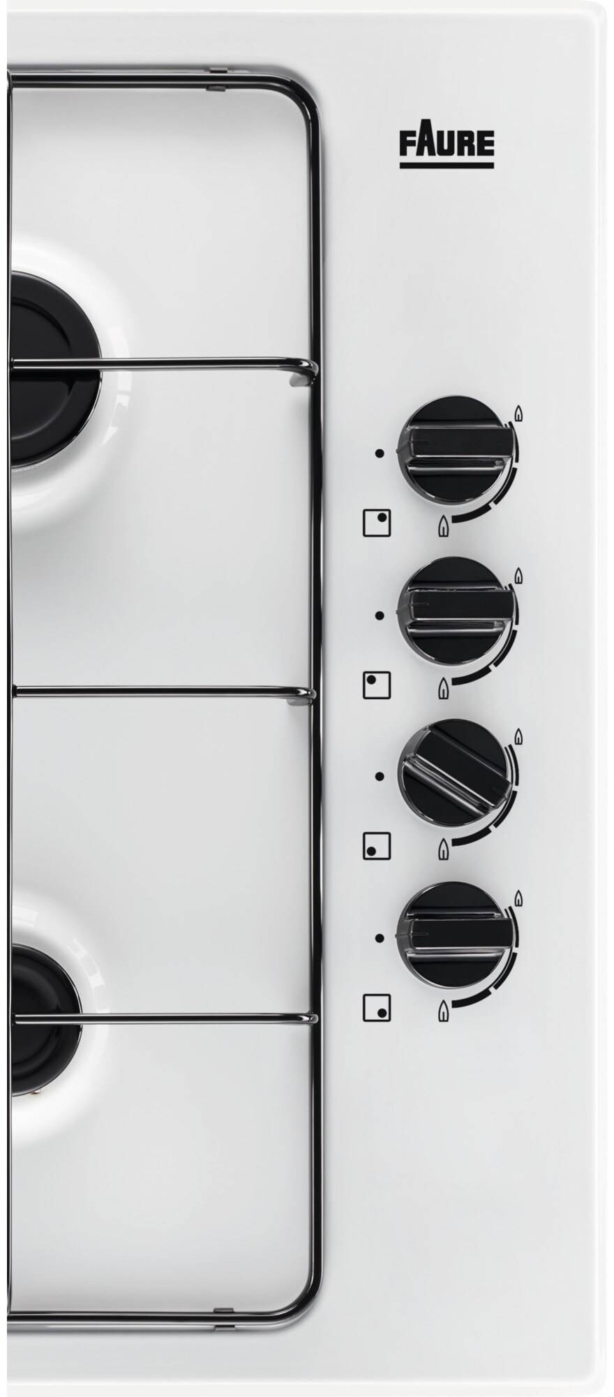 Plaque gaz FAURE 4 foyers 60 cm Blanc - FGH62414WA