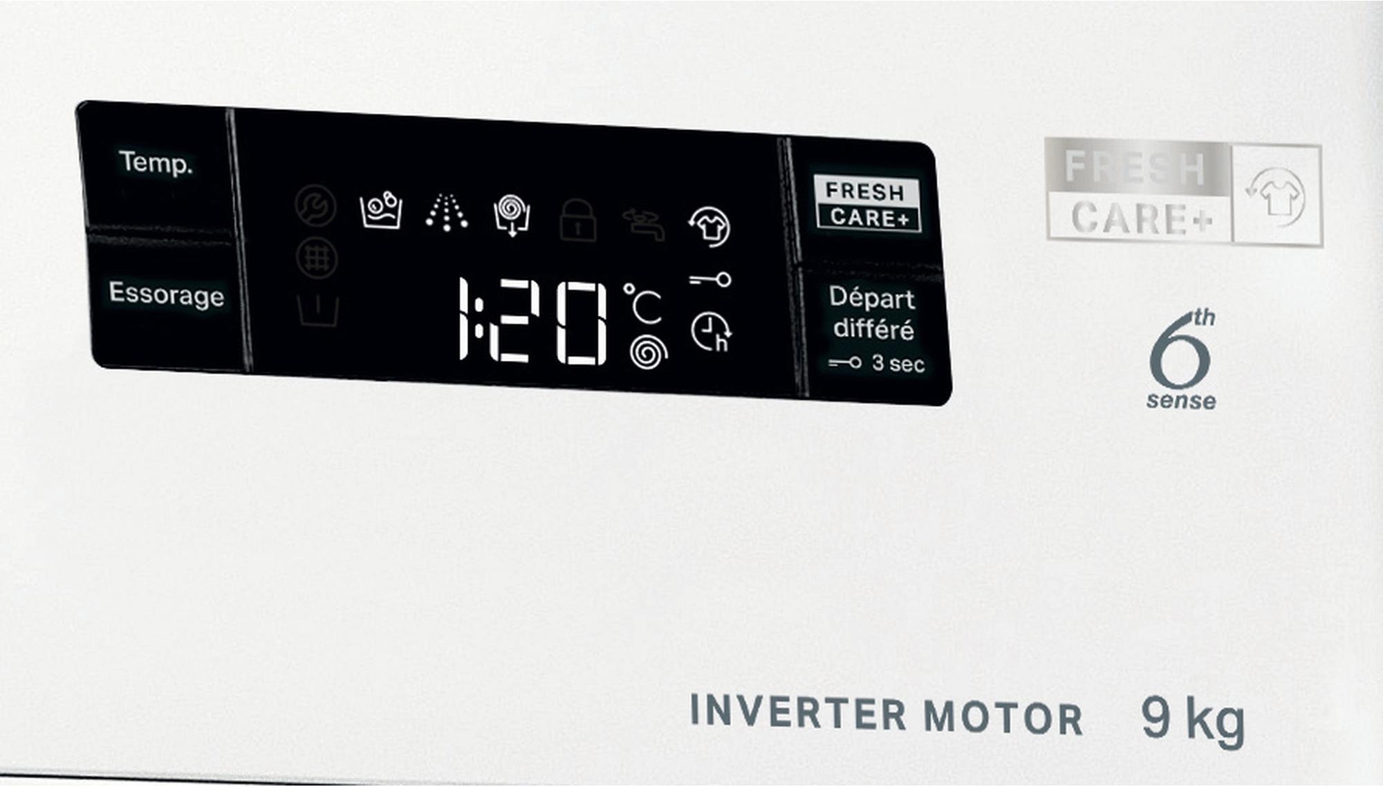 Lave linge Frontal WHIRLPOOL 9kg 1200trs/min Blanc - FFSPL9269WFR