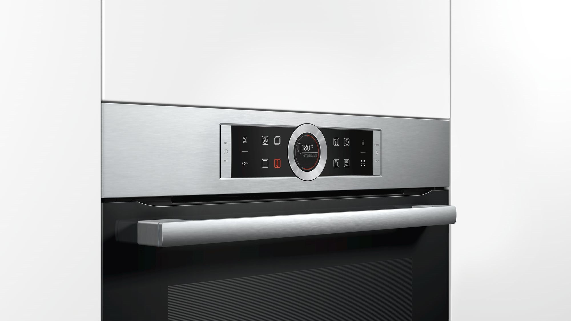 Four encastrable pyrolyse BOSCH Série 8 Hotair 4D 71L Inox - HBG672BS2