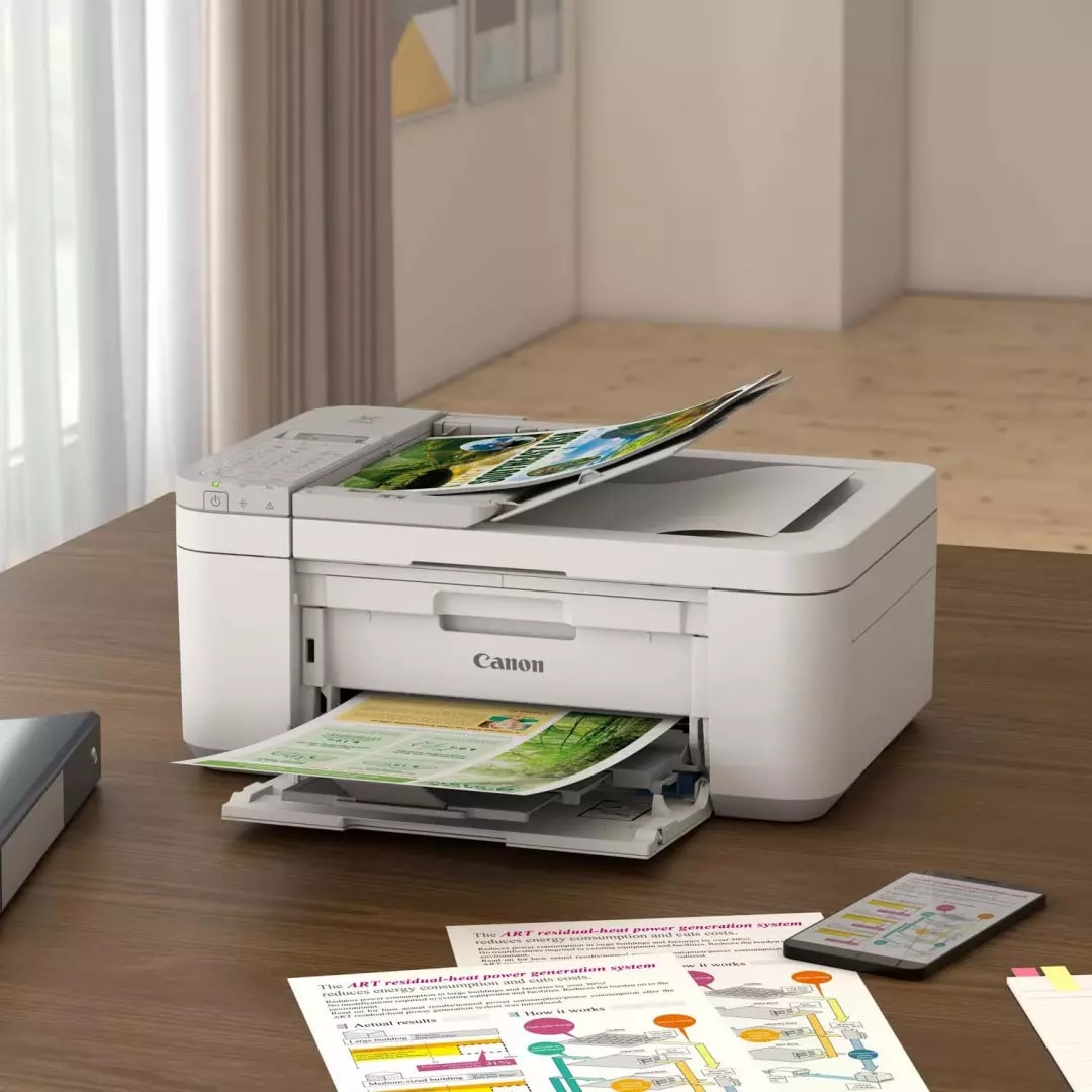 Imprimante multifonction jet d'encre CANON Recto-Verso CAD Fax Wi-Fi Blanc - TR4756I