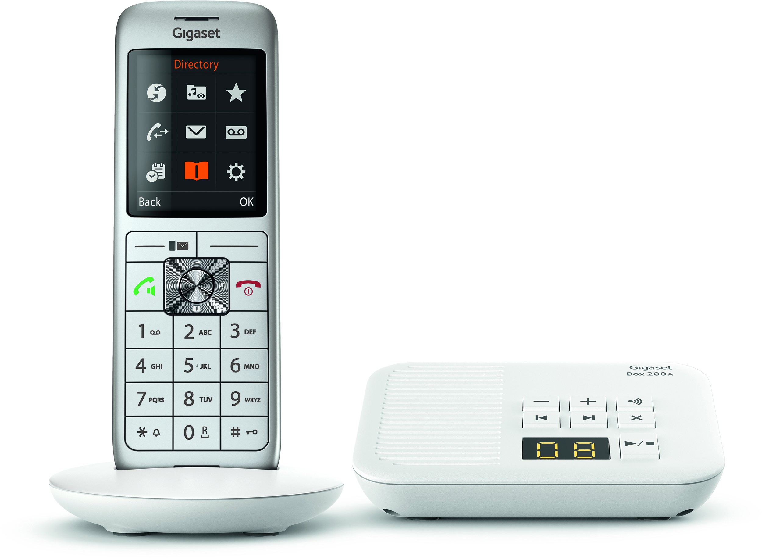 Téléphone sans fil Gigaset Téléphone sans fil duo dect blanc avec répondeur  gigacl660aduoblanc