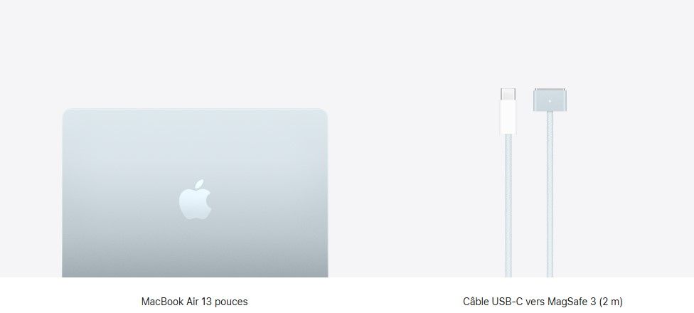 MacBook Air APPLE 13.6'' M5 16Go 512Go Bleu - MBAIR13M5BLE-MDHH4FN