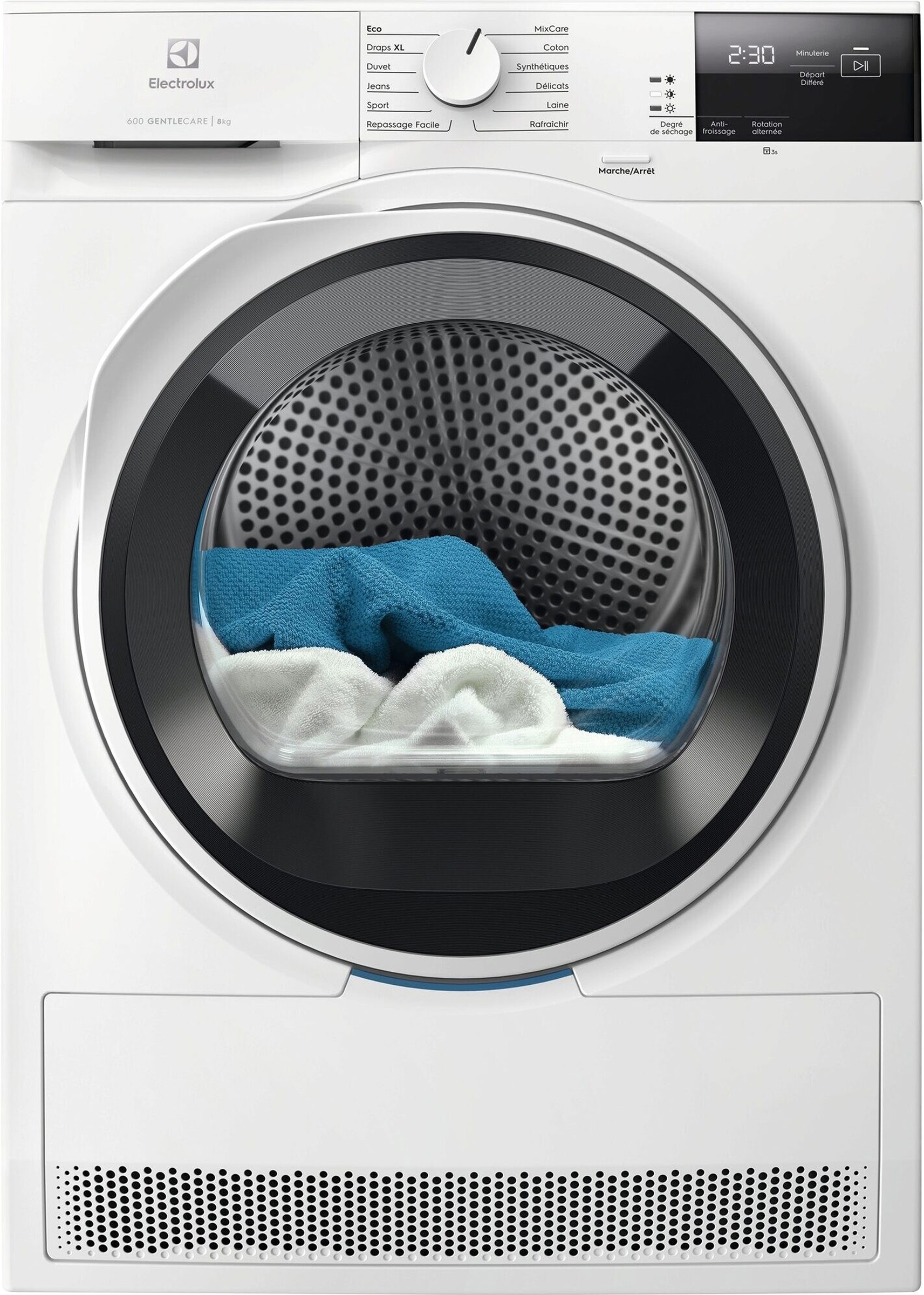Sèche-linge pompe à chaleur ELECTROLUX 8kg Moteur induction OptiSense Blanc EW6HI5110RO