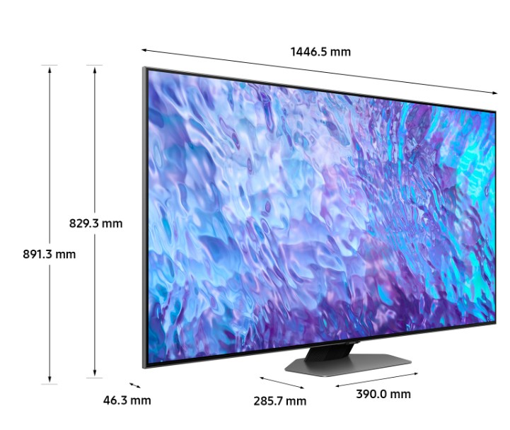 SAMSUNG TV QLED 4K 163 cm HDR 10+ 100 Hz 65" - TQ65Q80C