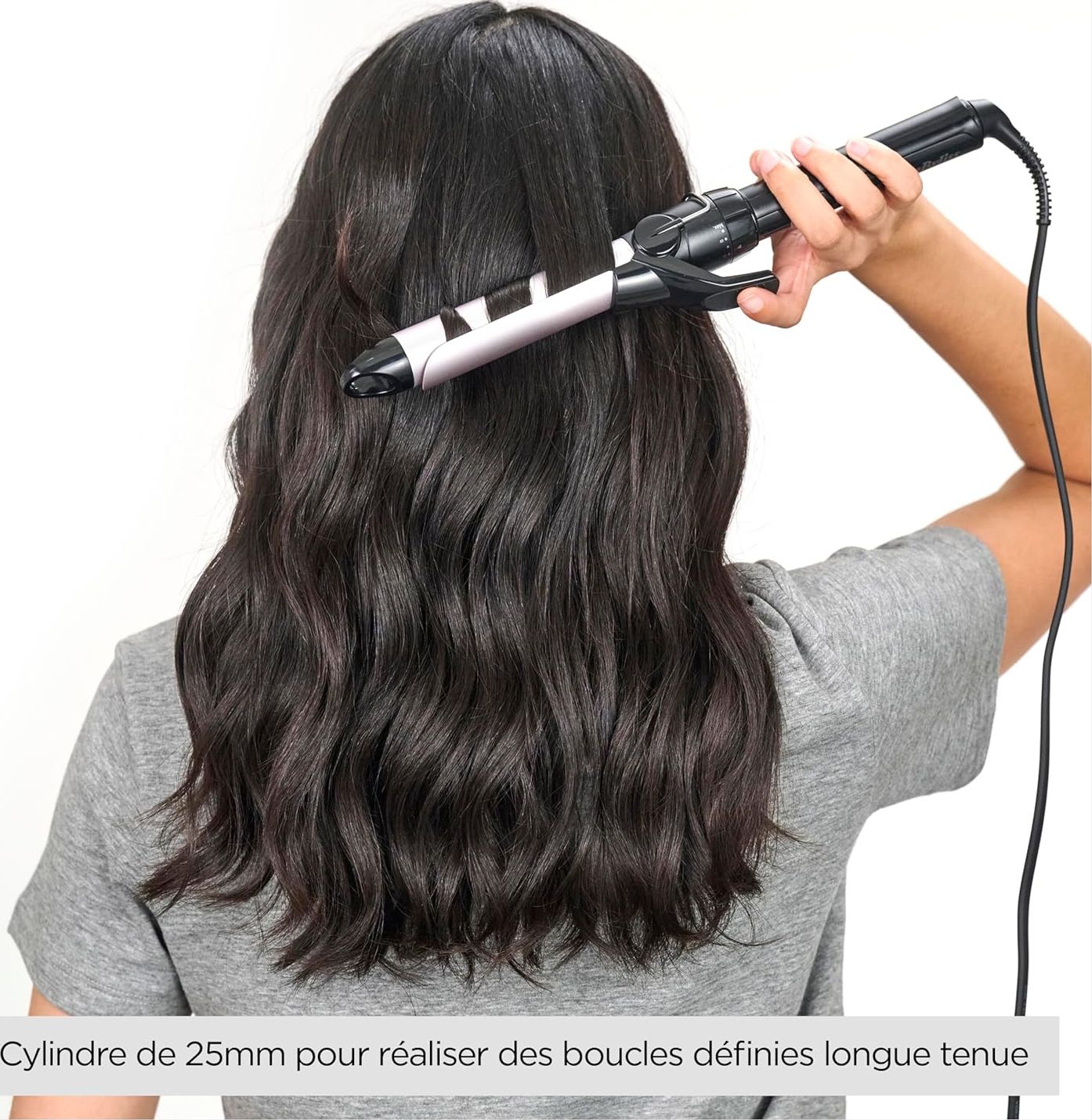 Boucleur BABYLISS 25mm Sublim'touch Noir/Rose - C325E