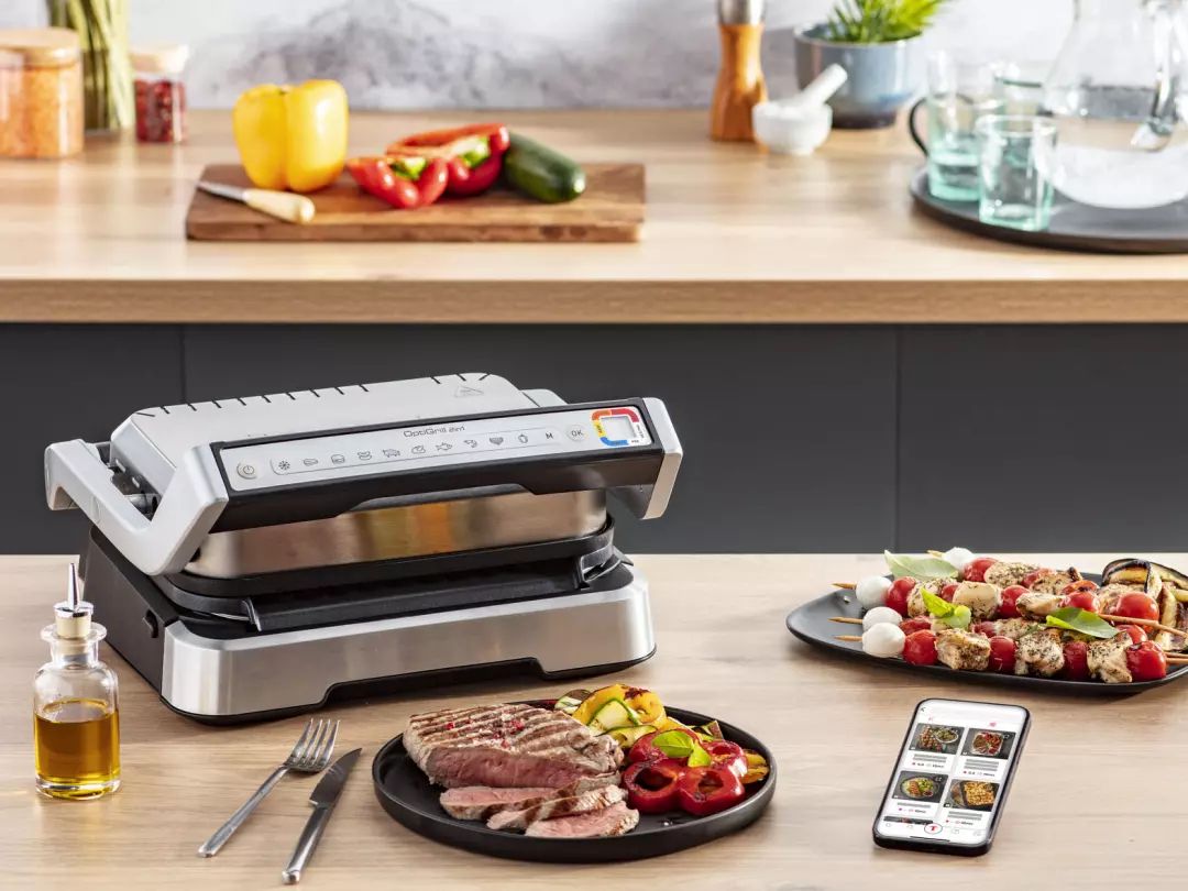 Grill viandes TEFAL 30x20cm 4 personnes Inox - GC772D10