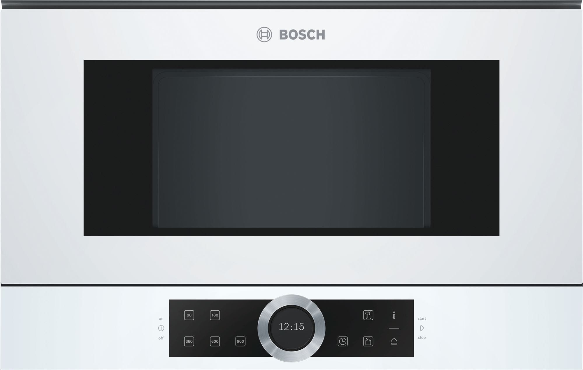 BOSCH Micro ondes Encastrable Série 8 AutoPilot 7 21L 900W Blanc  BFL634GW1