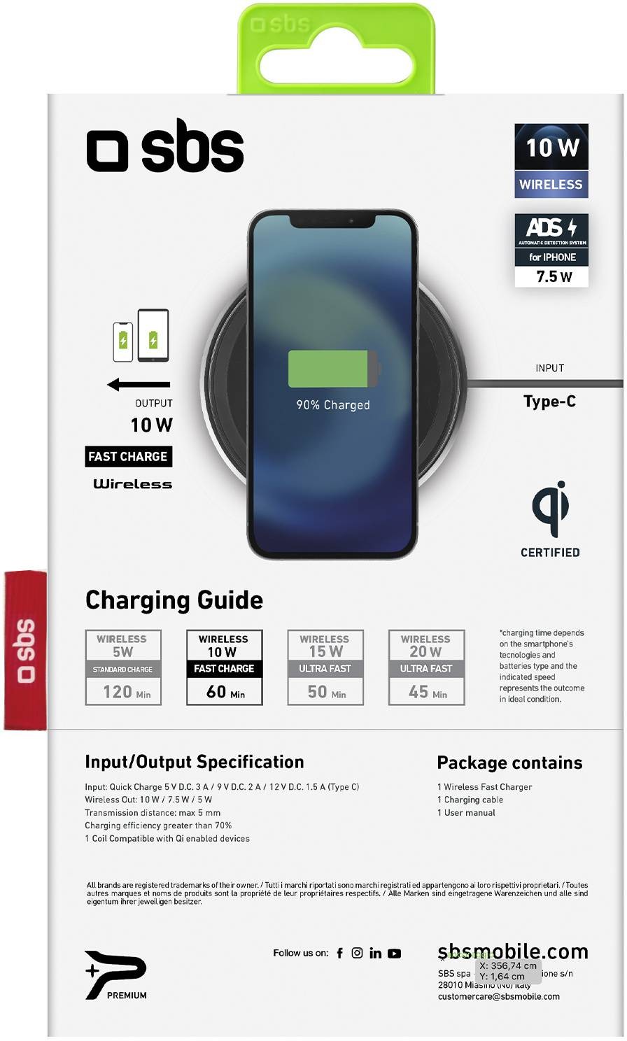 SBS Chargeur induction  - STATION-CHARG-IND10W