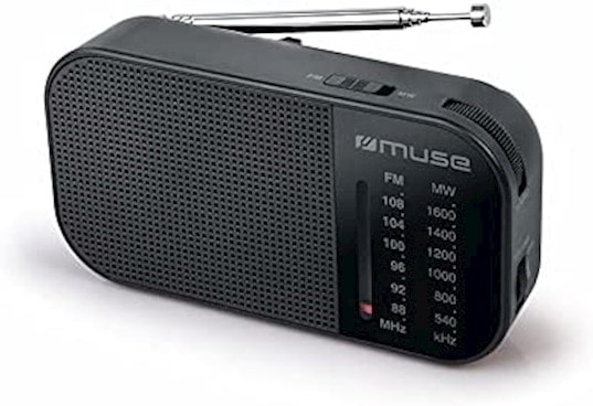 Radio FM MUSE MW Piles Noir M-025R
