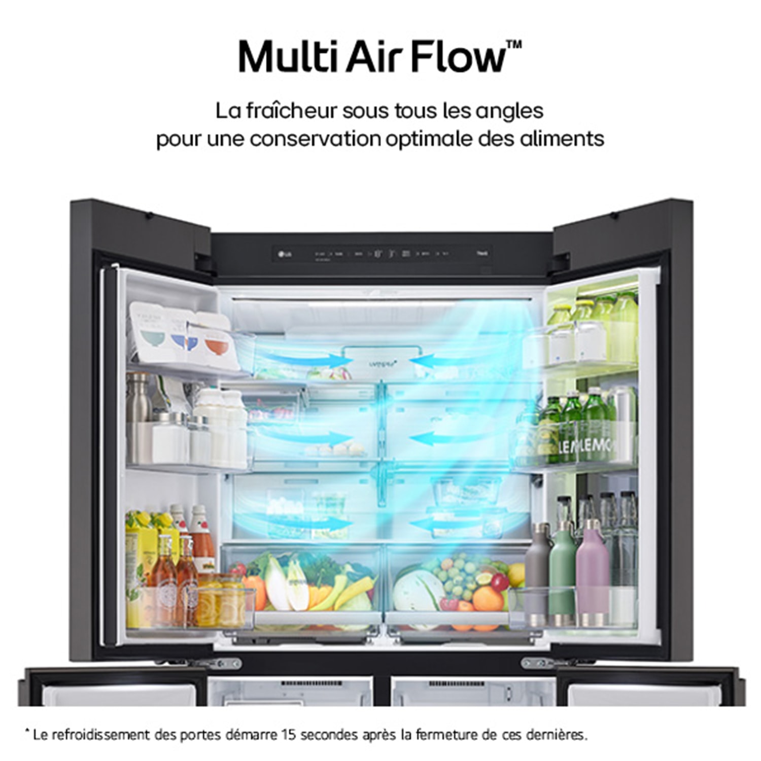 Réfrigérateur 3 portes LG , Froid No Frost, 750L, Inox - GMW765STGJ Réfrigérateur 3 portes LG , Froid No Frost, 750L, Inox - GMW765STGJ