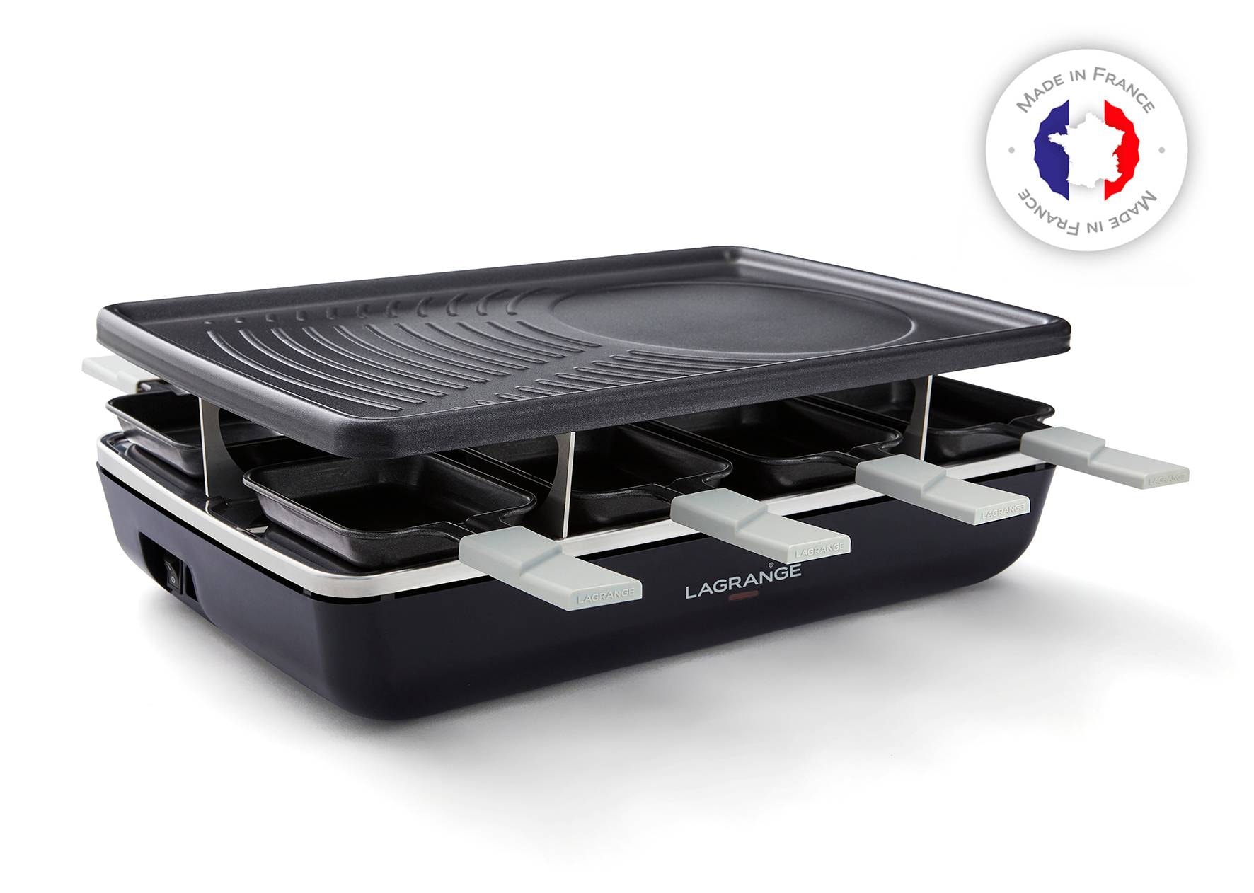 Raclette Multifonction LAGRANGE 8 personnes 1200W Noir 179301