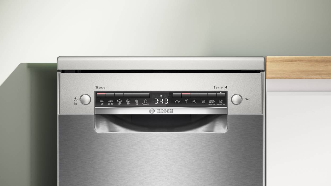Lave vaisselle 45 cm BOSCH Série 4, 10 couverts, Inox - SPS4EMI61F