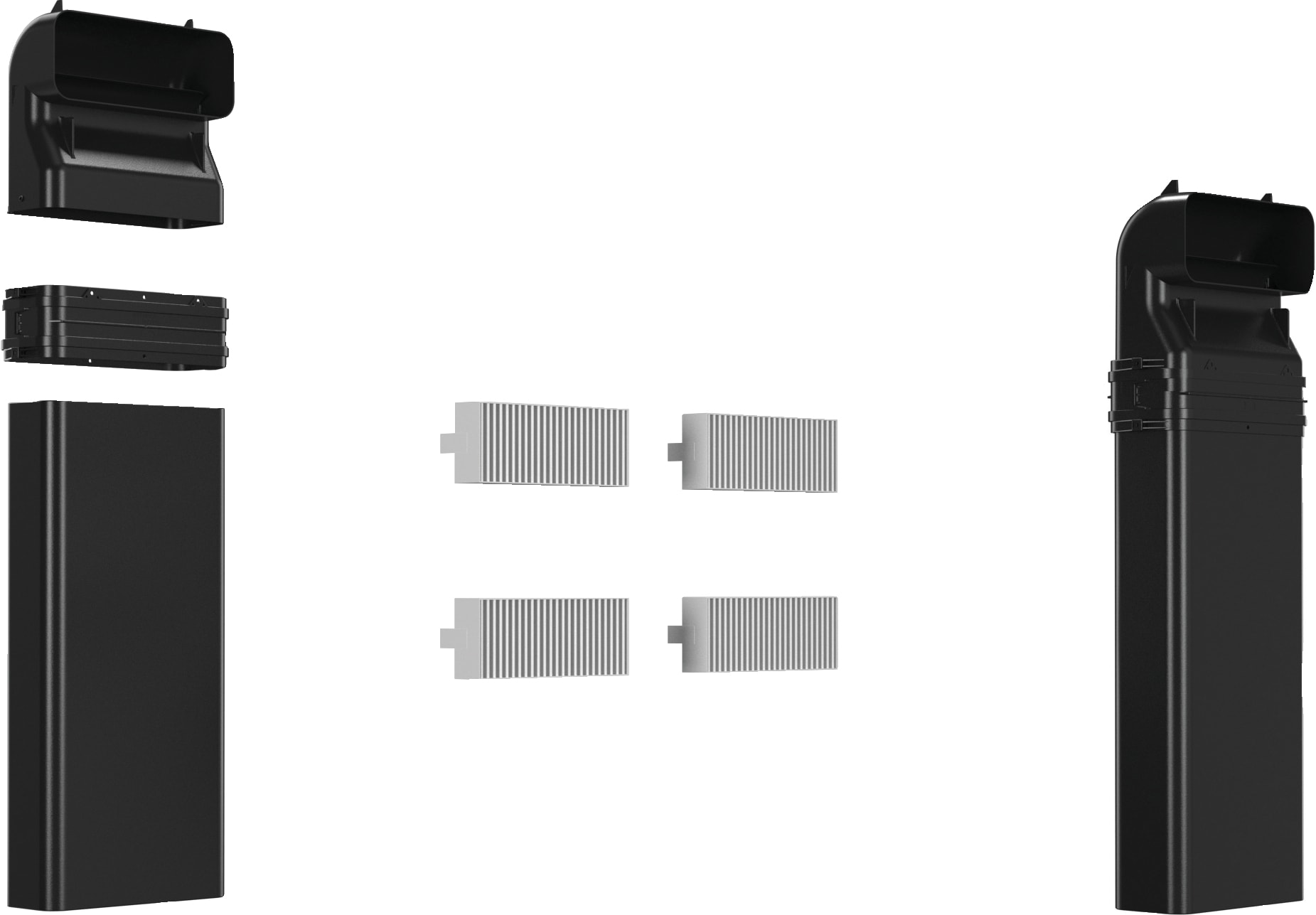 Kit d'évacuation BOSCH Table aspirante filtres acoustiques Noir HEZ9VDKE1