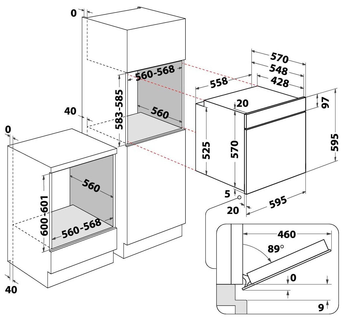 Four encastrable pyrolyse INDESIT  - IO275PX