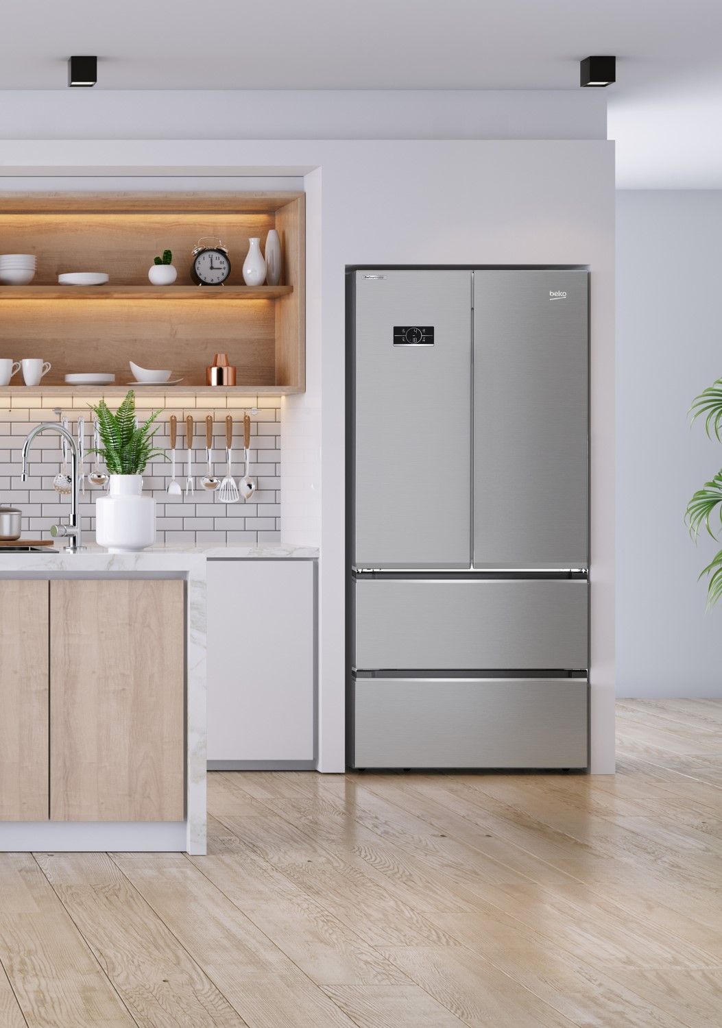 Réfrigérateur 4 portes BEKO 513L No Frost Inox - B3RGNE544ZXP