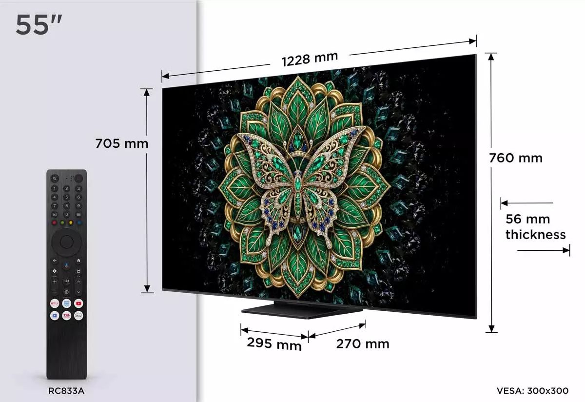 TV Mini LED 4K 139 cm TCL  - 55C6KPRO
